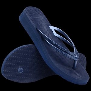 Havaianas Wedges Flip Flops, blue, size 8.5, NWT
